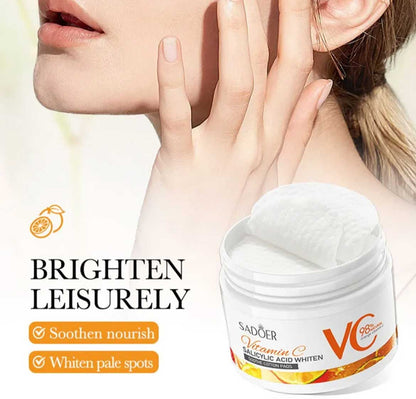 Sadoer Vitamin C Salicylic Acid Whiten Soothe Cotton Pads 55pcs