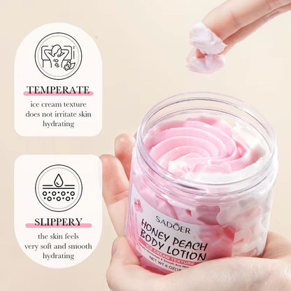 Sadoer Honey Peach Body Lotion Ice Cream Texture 180g