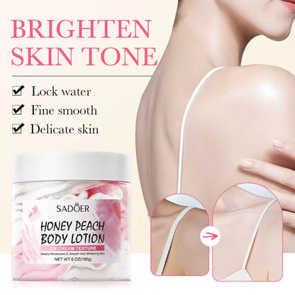 Sadoer Honey Peach Body Lotion Ice Cream Texture 180g
