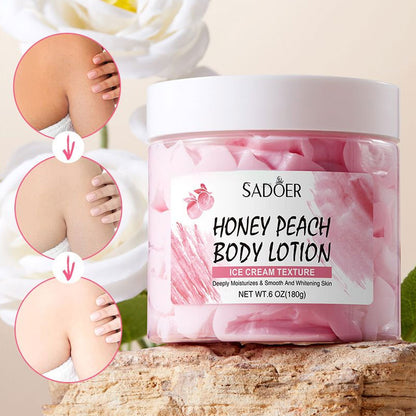 Sadoer Honey Peach Body Lotion Ice Cream Texture 180g