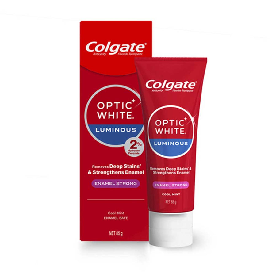 Colgate Toothpaste Optic White Luminous 2% Hydrogen Peroxide Cool Mint 85g