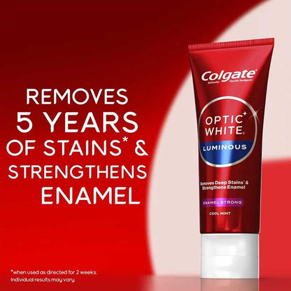 Colgate Toothpaste Optic White Luminous 2% Hydrogen Peroxide Cool Mint 85g
