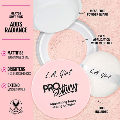 LA Girl Pro Setting Brightening Loose Setting Powder Soft Pink 5g