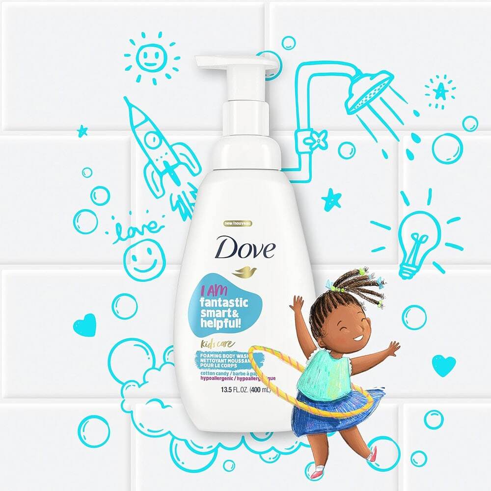 Dove Kids Care Foaming Body Wash Cotton Candy Hypoallergenic 400ml
