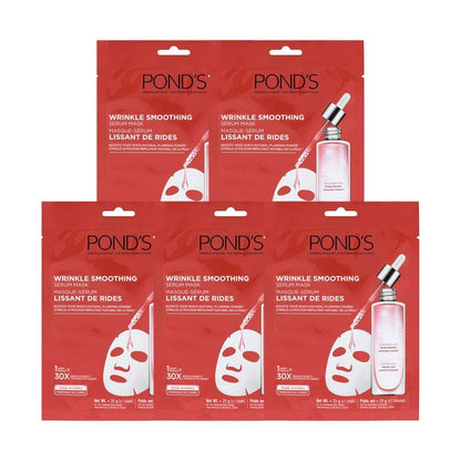 5x Ponds Wrinkle Smoothing Serum Mask 21g - Short Dated Clearance