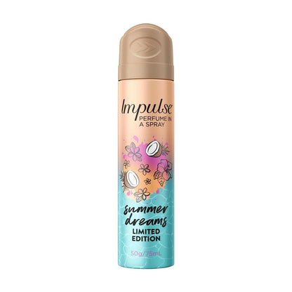 Impulse Perfume In A Spray Summer Dreams Limited Edition 50g