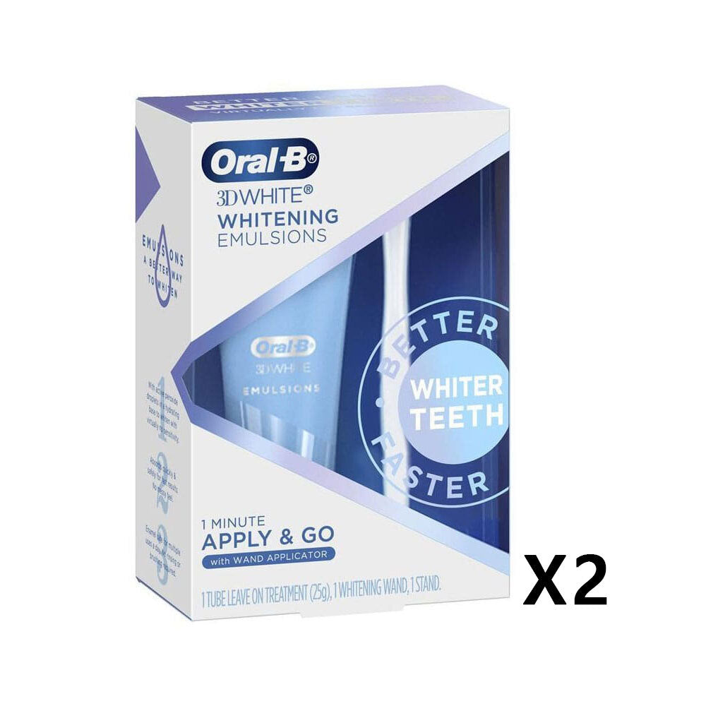 2x Oral B 3D White Whitening Emulsions - Short Dated Clearance