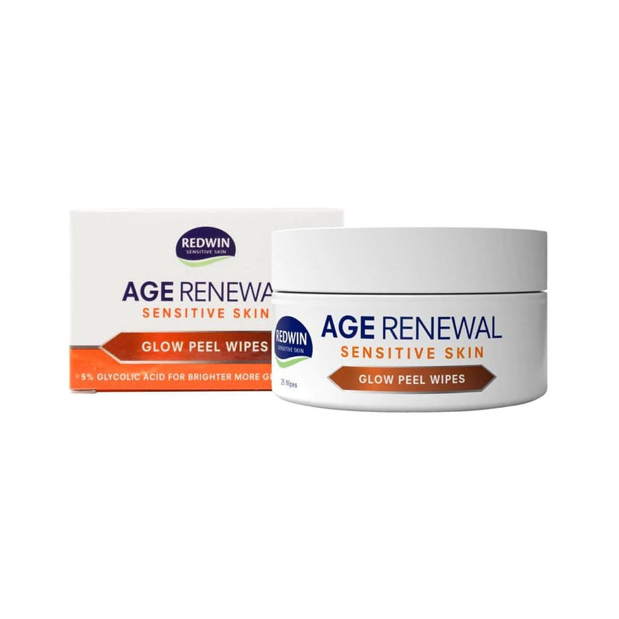 Redwin Glow Peel Wipes Age Renewal Sensitive Skin 25Wipes