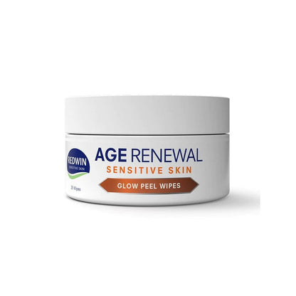 Redwin Glow Peel Wipes Age Renewal Sensitive Skin 25Wipes
