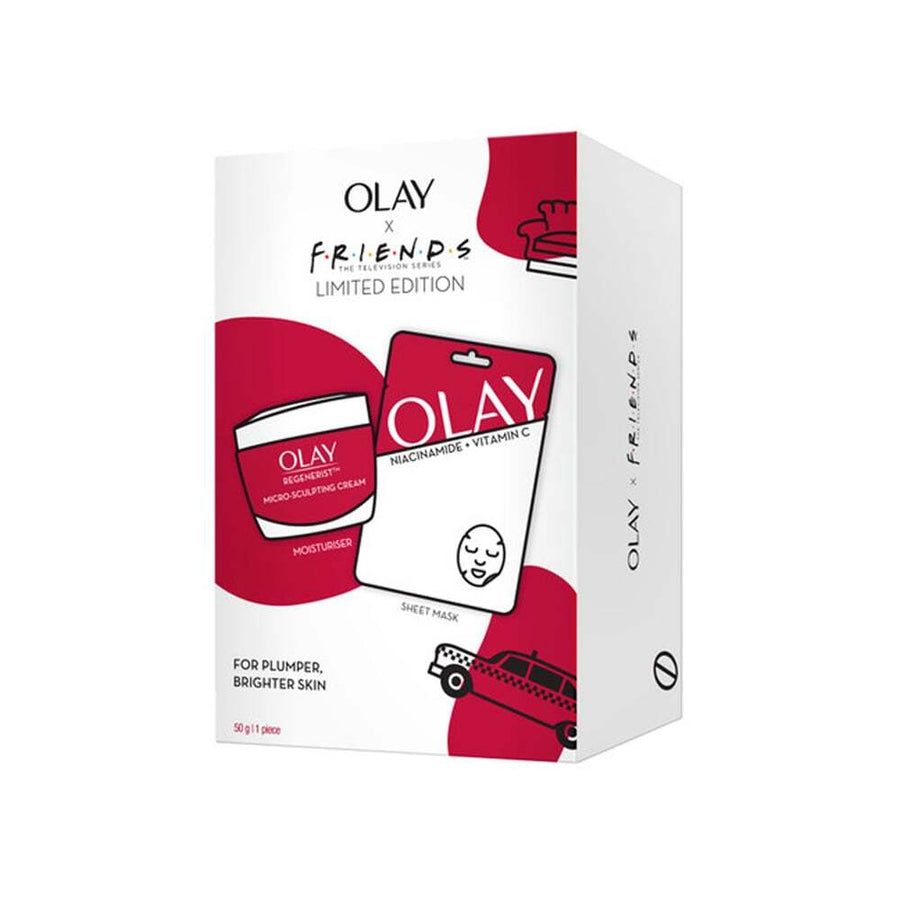Olay X Friends Limited Edition (Micro Sculpting Cream 50g + Niacinamide Vitamin C Face Mask)