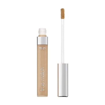 L'Oreal Paris True Match Concealer in a beige shade with a precision applicator wand, suitable for medium skin tones.