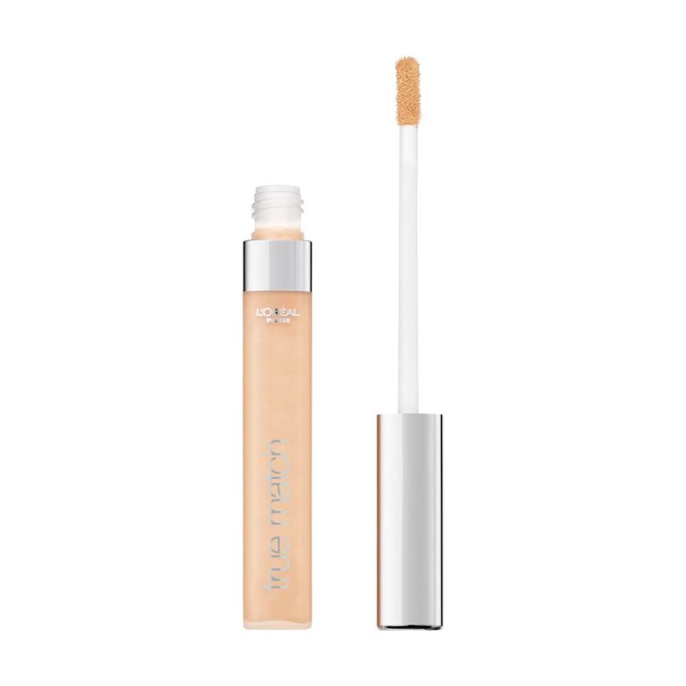 L'Oreal Paris True Match Concealer in Rose Ivory with a precision applicator, suitable for fair skin tones with cool, rosy undertones.