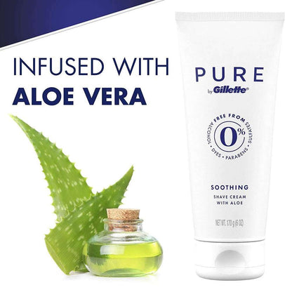 Gillette Pure Shave Cream Soothing With A Touch Of Aloe 170g