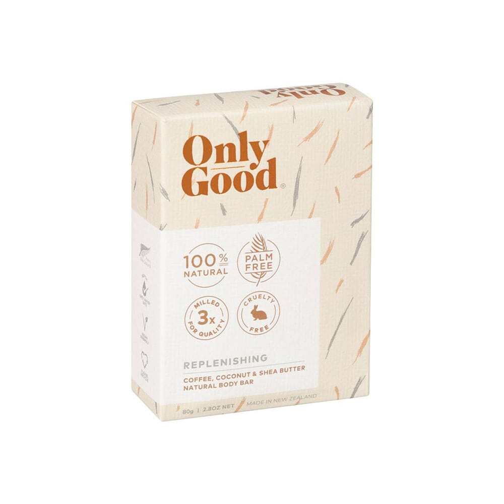 Only Good Natural Body Bar Replenishing Coffee, Coconut & Shea Butter 80g