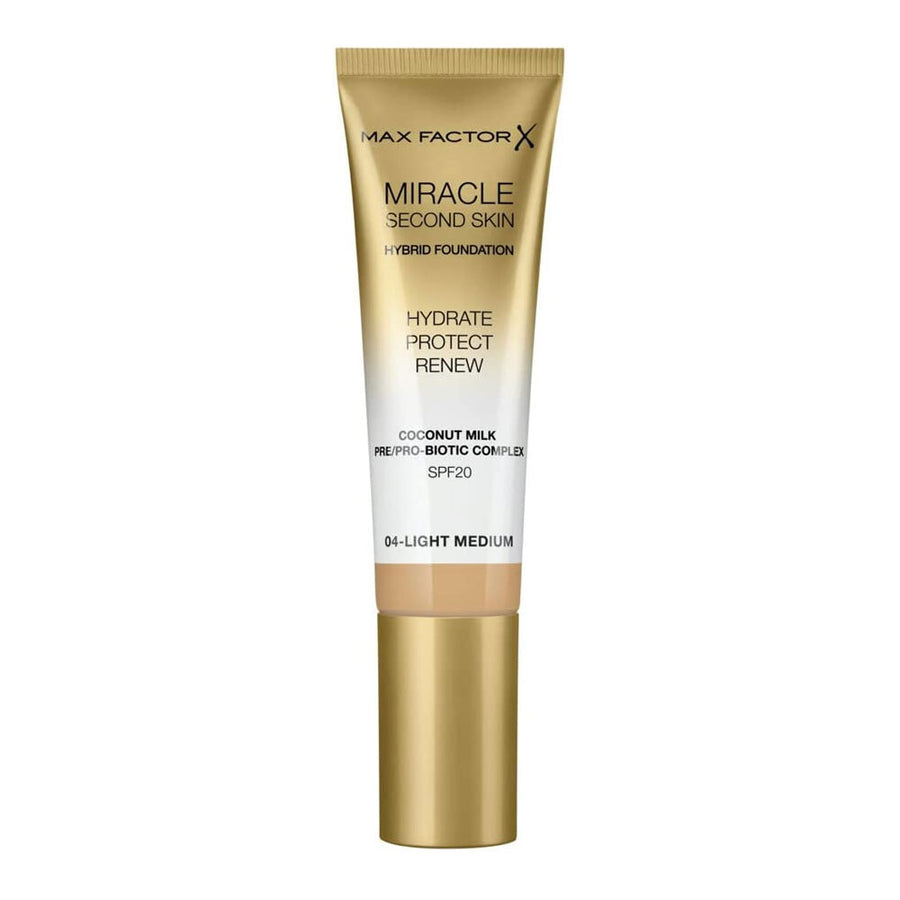 Max Factor Miracle Second Skin Hybrid Foundation SPF20 04 Light Medium 30ml