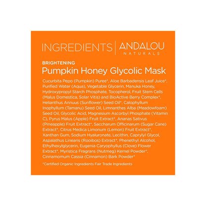 Andalou Naturals Brightening Pumpkin Honey Glycolic Mask 50g