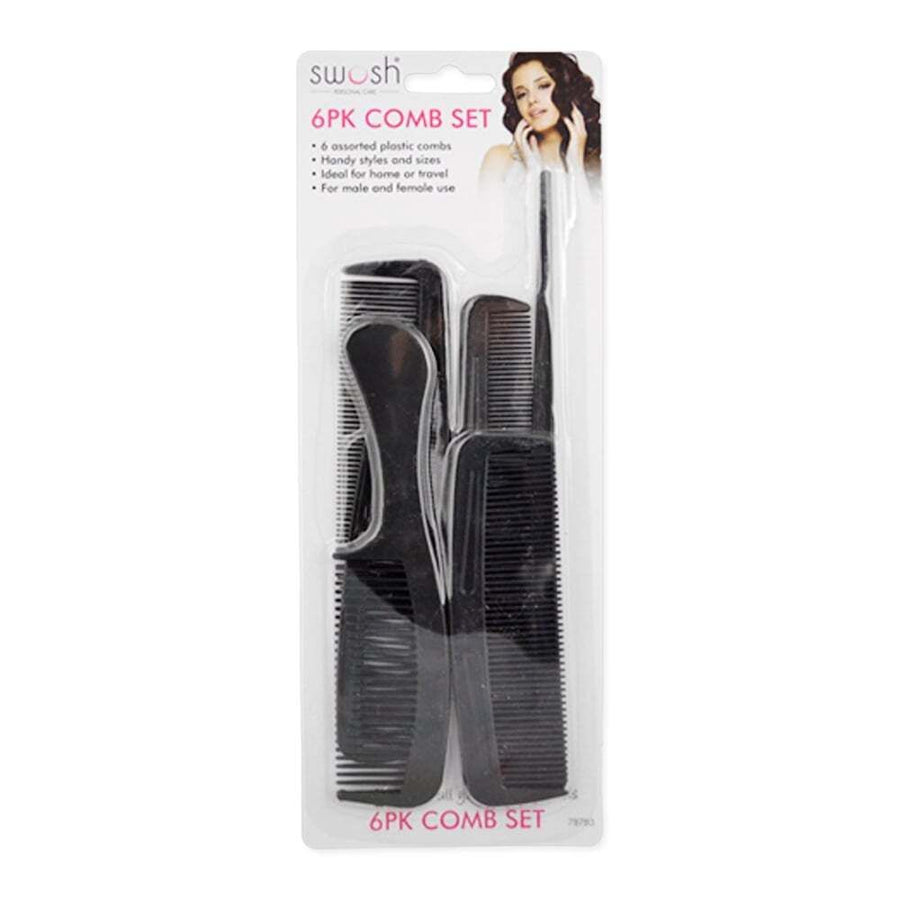 Swosh 6pk Comb Set Black