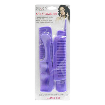 Swosh 6pk Comb Set Purple