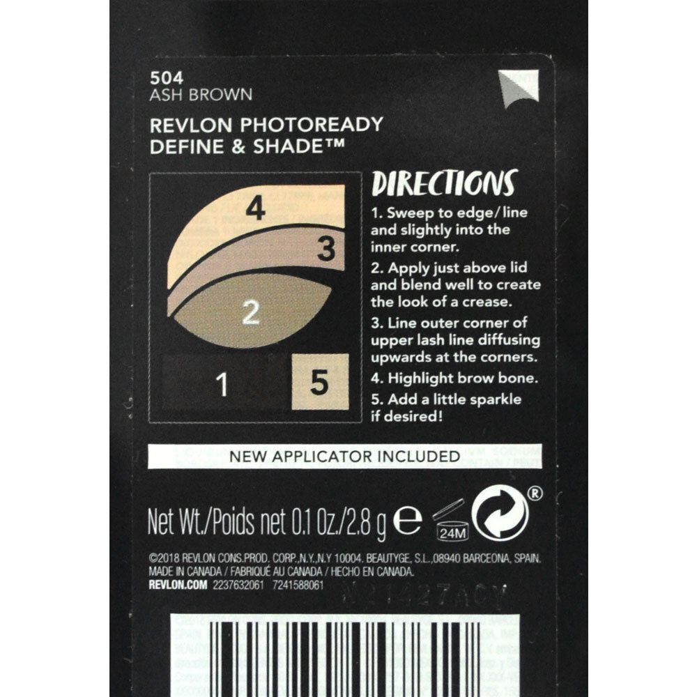 Revlon Photoready Define & Shade Eyeshadow 504 Ash Brown