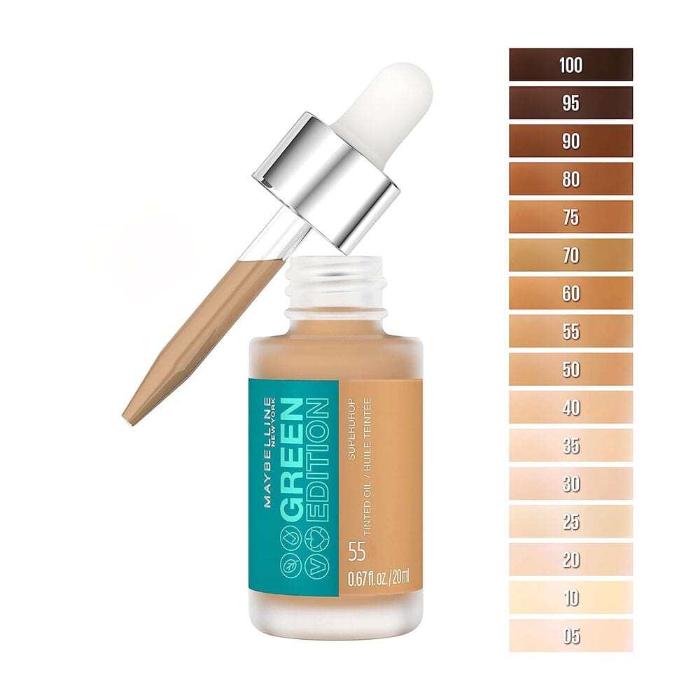 Maybelline Green Edition Superdrop Tinted Foundation Oil Shade 55 20ml