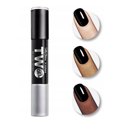Sally Hansen Miracle Gel It Takes Two Dual Ended Nail Polish 990 Onyx Pected + Top Coat 3.75ml
