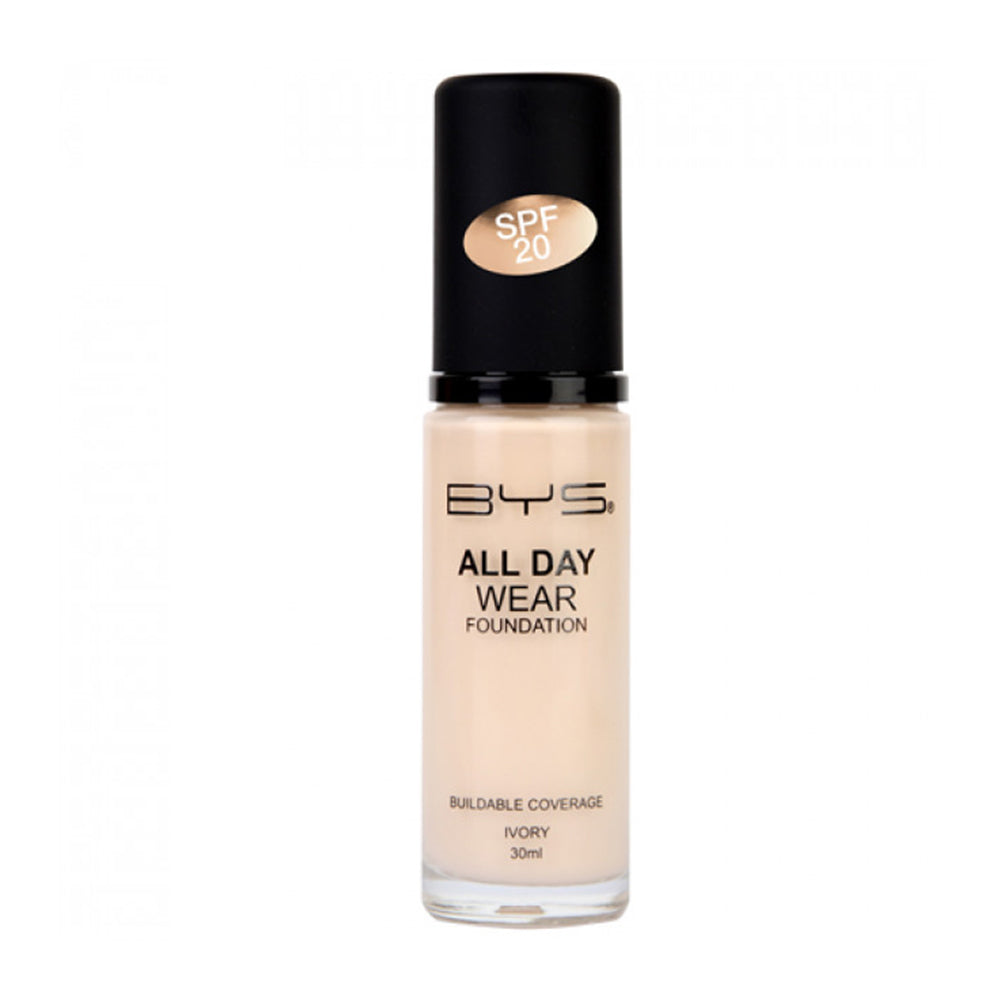 BYS All Day Wear Foundation SPF20 Ivory 30ml