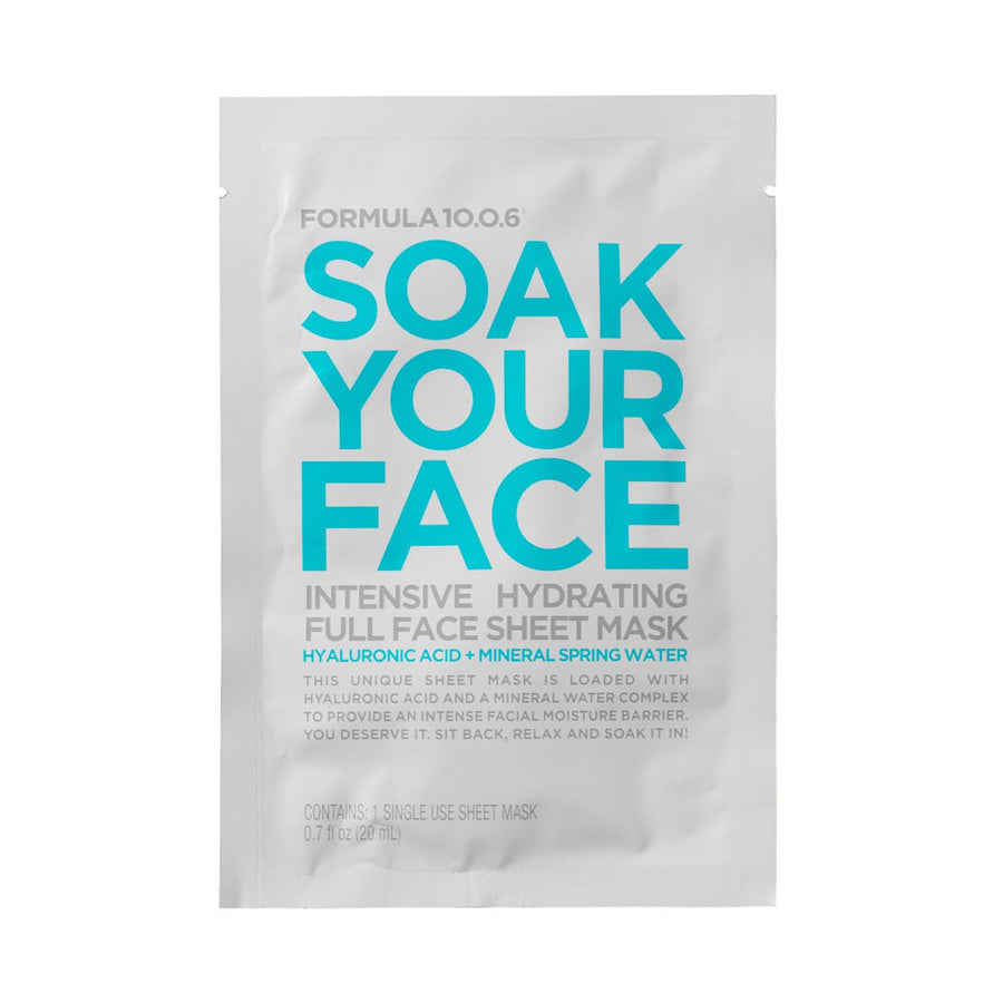 Formula 10.0.6 Soak Your Face Intensive Hydrating Sheet Mask 1pk