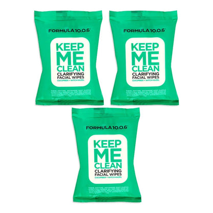 3x Formula 10.0.6 Keep Me Clean Clarifying Facial Wipes 25 wipes
