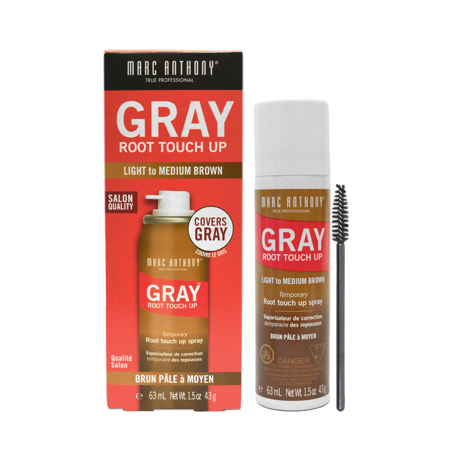 Marc Anthony Gray Root Touch Up Spray Light To Medium Brown 63ml