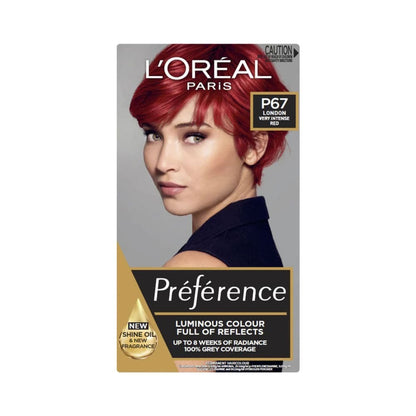 3x L'Oreal Preference Luminous Colour P67 London Very Intense Red