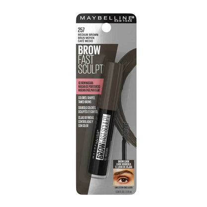 3x Maybelline Brow Fast Sculpt Gel Brown Mascara Medium Brown