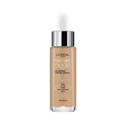 L'Oreal True Match Nude Plumping Tinted Serum 4-5 Medium 30ml