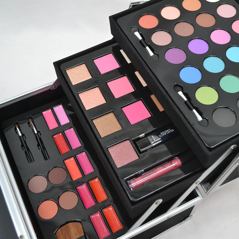 Beauty Buddy Makeup Essentials Kit & Train Case - Midnight Black