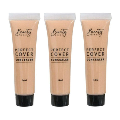 3x Beauty Buddy Perfect Cover Concealer Light 14ml