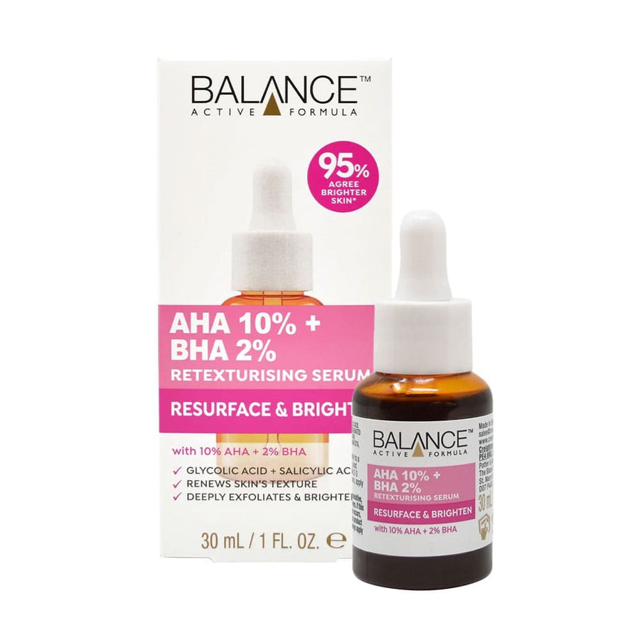 Balance Active Formula Retexturising Serum 10% AHA 2% BHA 30ml