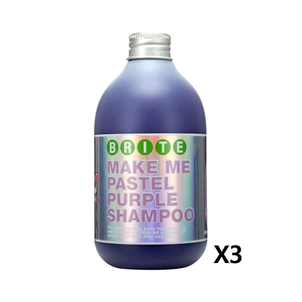 3x Brite Organix Make Me Pastel Purple Shampoo 300ml