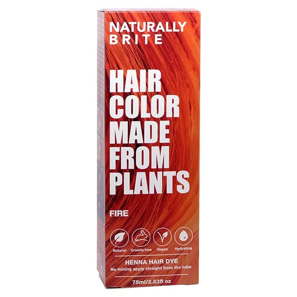 Naturally Brite Henna Hair Dye Fire 75ml