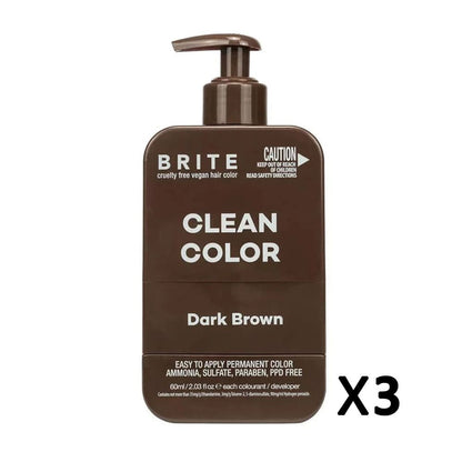 3x Brite Clean Color Dark Brown