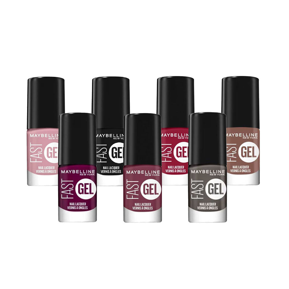 Seven Maybelline Fast Gel 6.7ml nail polishes gift pack