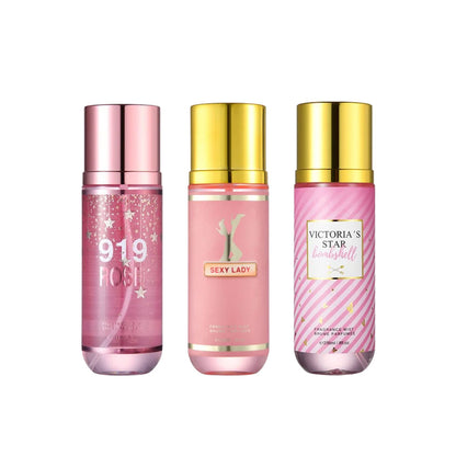 Poetry Time 919 Rose Women, Sexy Lady and Victoria's Star Bombshell Fragrance Mist 236ml