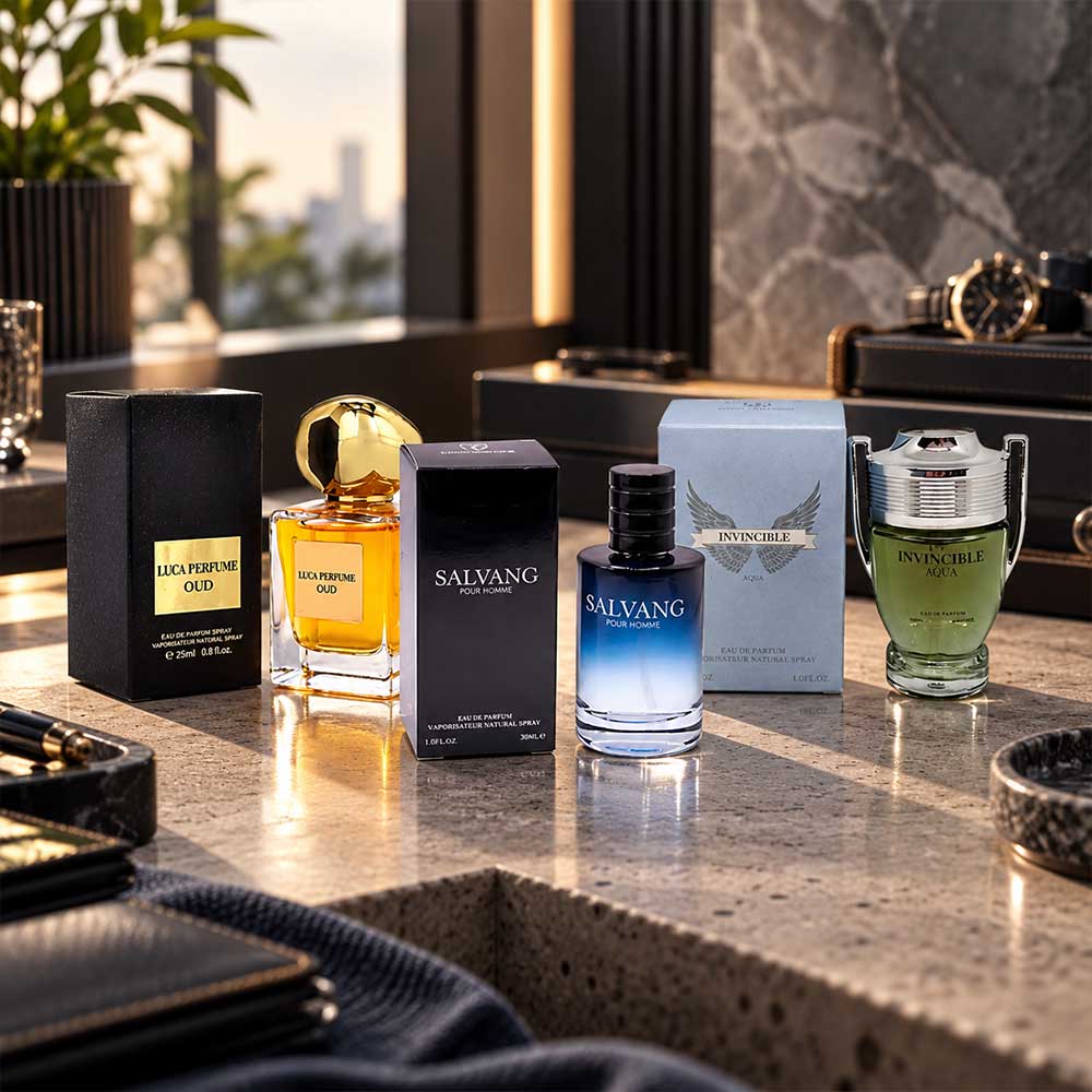 Travel-size men's perfume gift set, 3 Luca Perfume EDPs