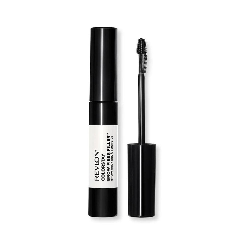 Revlon brow fiber filler with black applicator on a white background