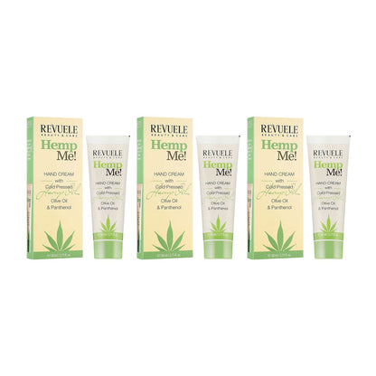 3x Revuele Hemp Me! Hand Cream 80ml