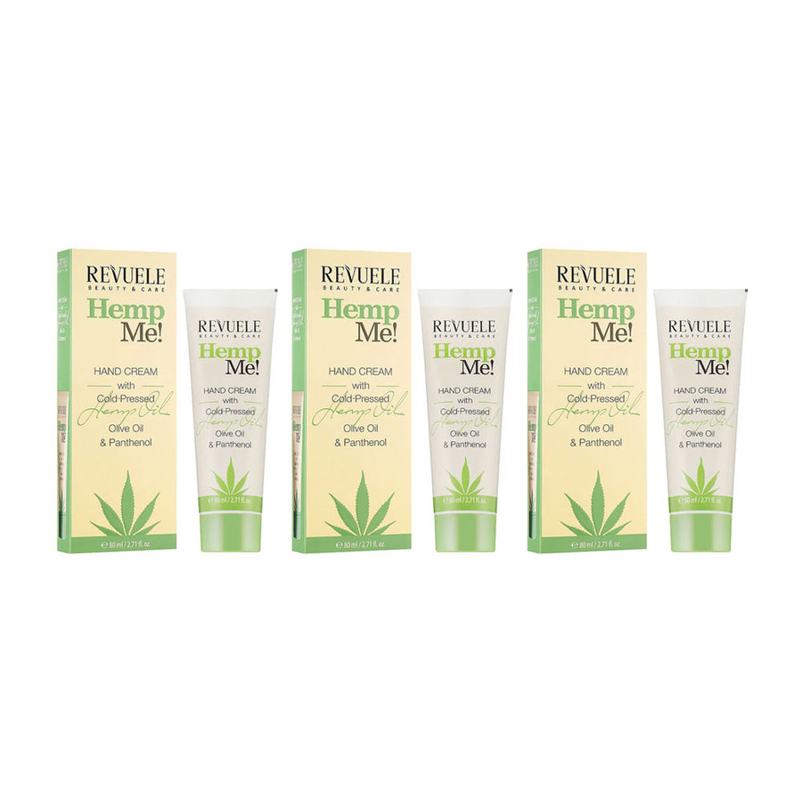 3x Revuele Hemp Me! Hand Cream 80ml