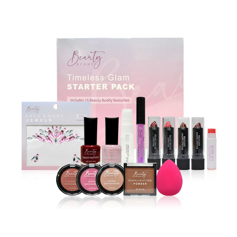 Beauty Buddy Timeless Glam Starter Pack - 15 items