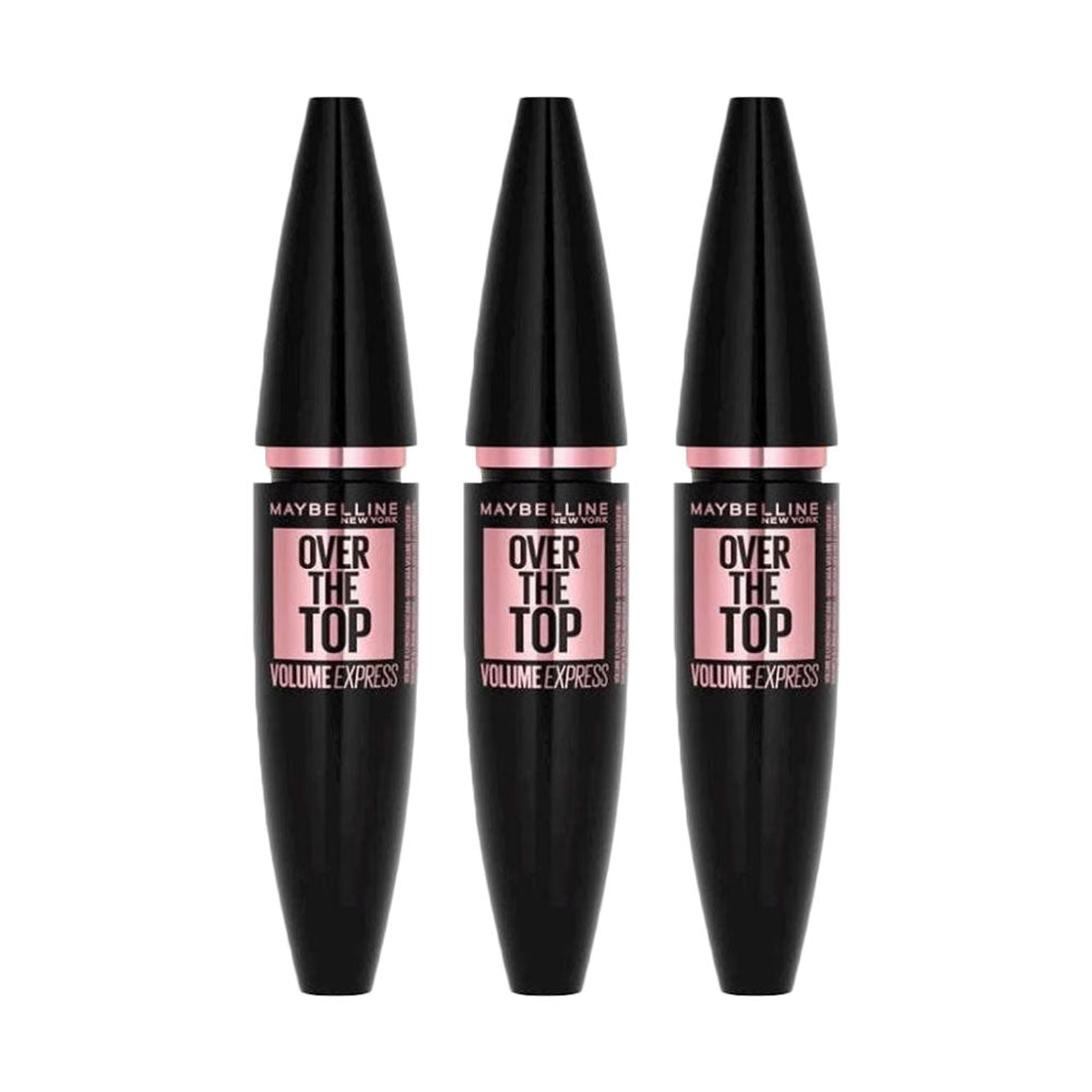 3x Maybelline Over The Top Volume Express Mascara 01 Black 8.7ml