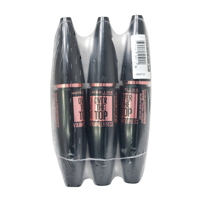 3x Maybelline Over The Top Volume Express Mascara 01 Black 8.7ml