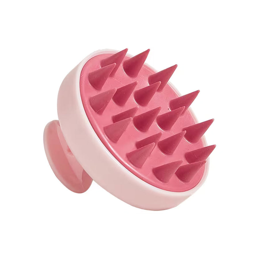 Silicone Scalp Massager Shampoo Brush Pink